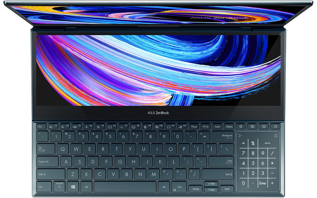 ASUS Zenbook Pro Duo 15 OLED UX582HM / 15.6 OLED 4K Touch + 14 ScreenPad 4K / Core i7-11800H / 16GB RAM /  1.0TB SSD / RTX 3060 6Gb / Windows 11 PRO /
