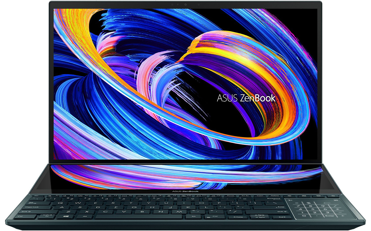 ASUS Zenbook Pro Duo 15 OLED UX582HM / 15.6 OLED 4K Touch + 14 ScreenPad 4K / Core i7-11800H / 16GB RAM /  1.0TB SSD / RTX 3060 6Gb / Windows 11 PRO /