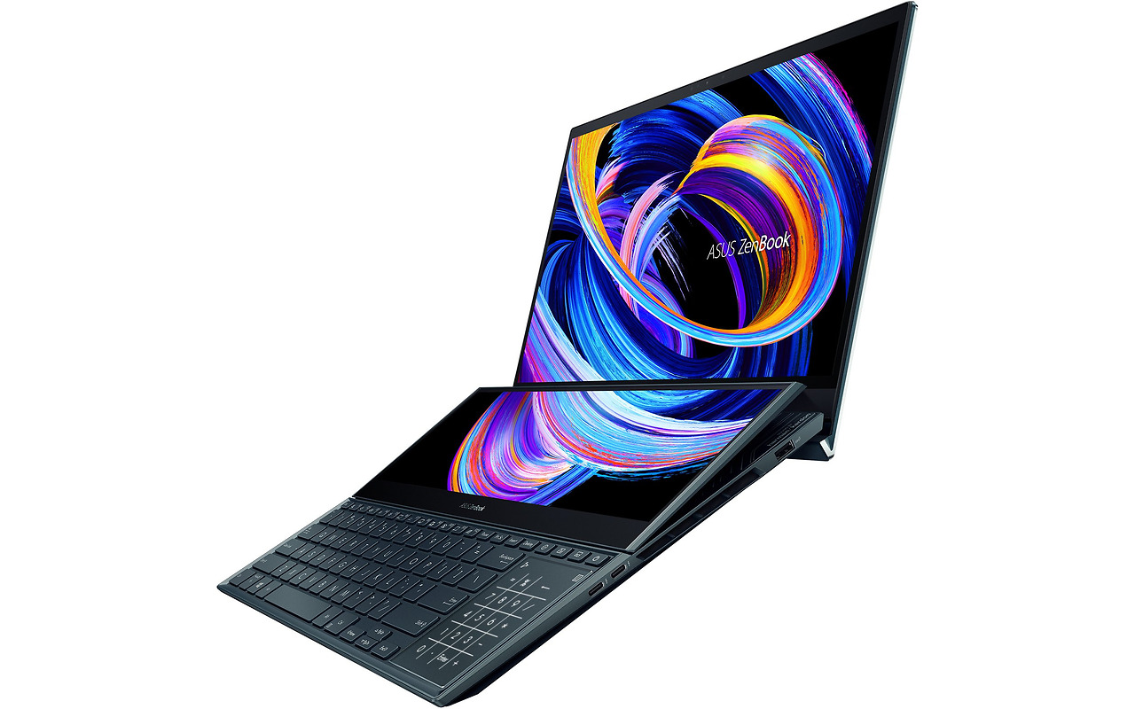 ASUS Zenbook Pro Duo 15 OLED UX582HM / 15.6 OLED 4K Touch + 14 ScreenPad 4K / Core i7-11800H / 16GB RAM /  1.0TB SSD / RTX 3060 6Gb / Windows 11 PRO /