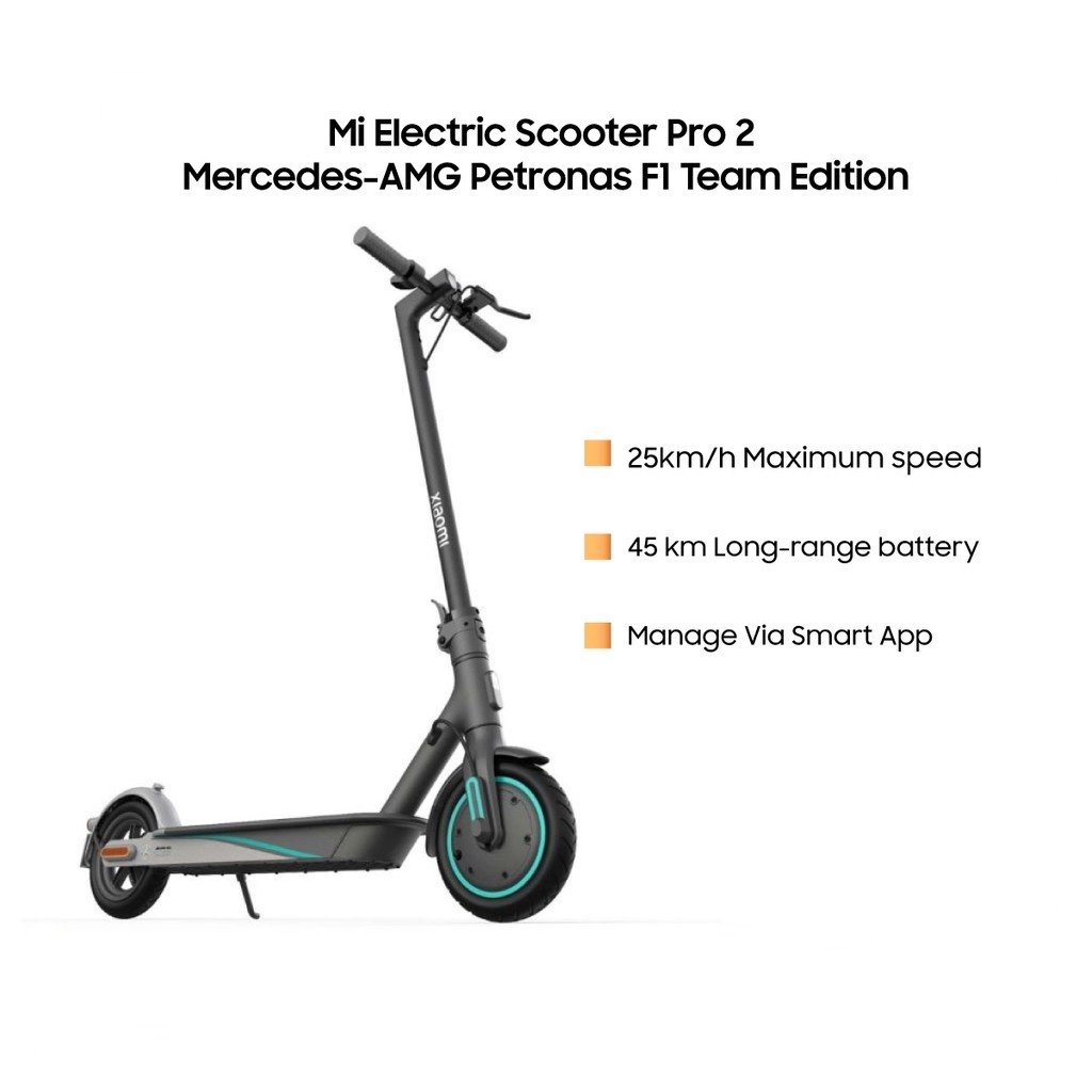 Xiaomi Mi Electric Scooter Pro 2 Mercedes AMG Petronas F1 Team Edition Black