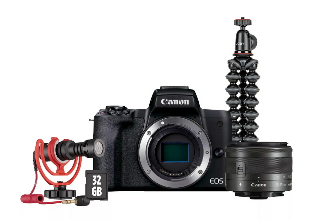 Canon EOS M50 Mark II / 15-45mm EF-M 3.5-6.3 IS STM / Vlogger Kit /