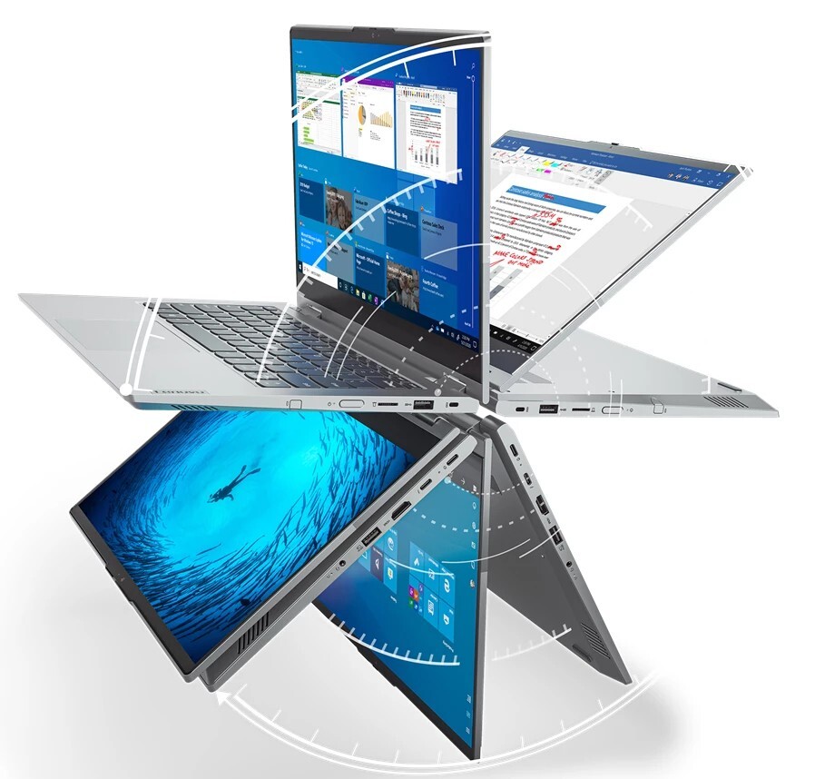 Lenovo ThinkBook 14s Yoga / 14 FullHD IPS Touch / Core i7-1165G7 / 16GB DDR4 / 512GB NVMe / Intel Iris Xe / Smart Pen / DOS /