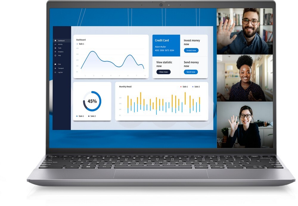 DELL Vostro 5320 / 13.3 FullHD+ / Core i7-1260P / 16GB LPDDR5 / 512GB NVMe / Intel Iris Xe / Windows 11 PRO