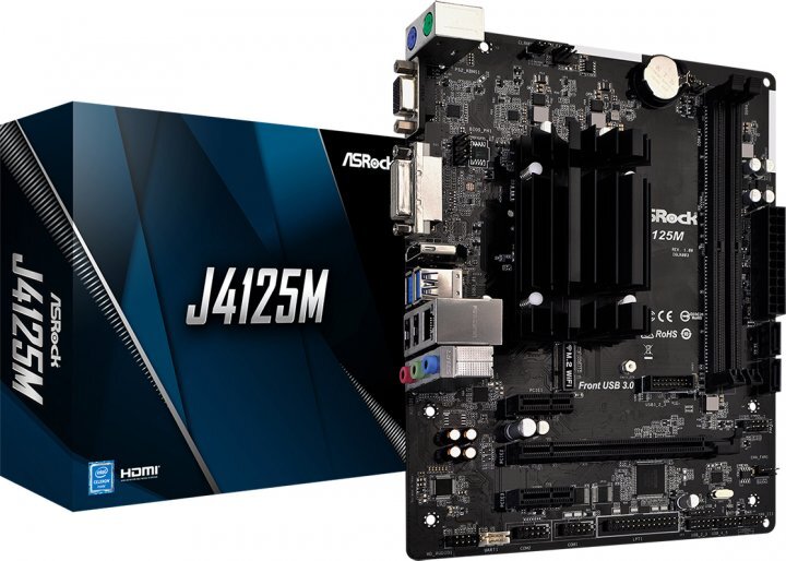 ASRock J4125M / CPU J4125 + MB mATX 2xDDR4