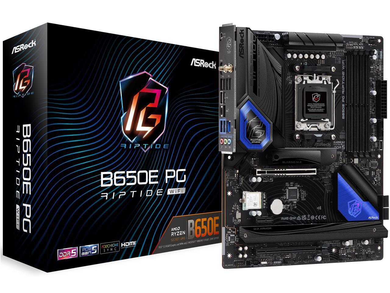 ASRock B650E PG RIPTIDE WI-FI / ATX AM5 DDR5