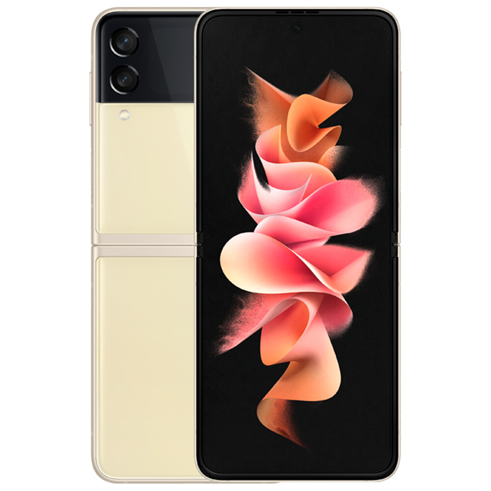 Samsung Galaxy Z Flip3 5G / Foldable 6.7 Dynamic AMOLED + 1.9 Super AMOLED / Snapdragon 888 / 8GB / 256GB / 3300mAh / Beige