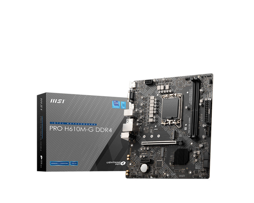 MSI PRO H610M-G DDR4 / mATX LGA1700 Dual DDR4 3200