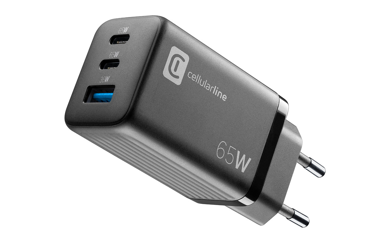Cellularline GAN / 65W / 2x PD + 1x USB