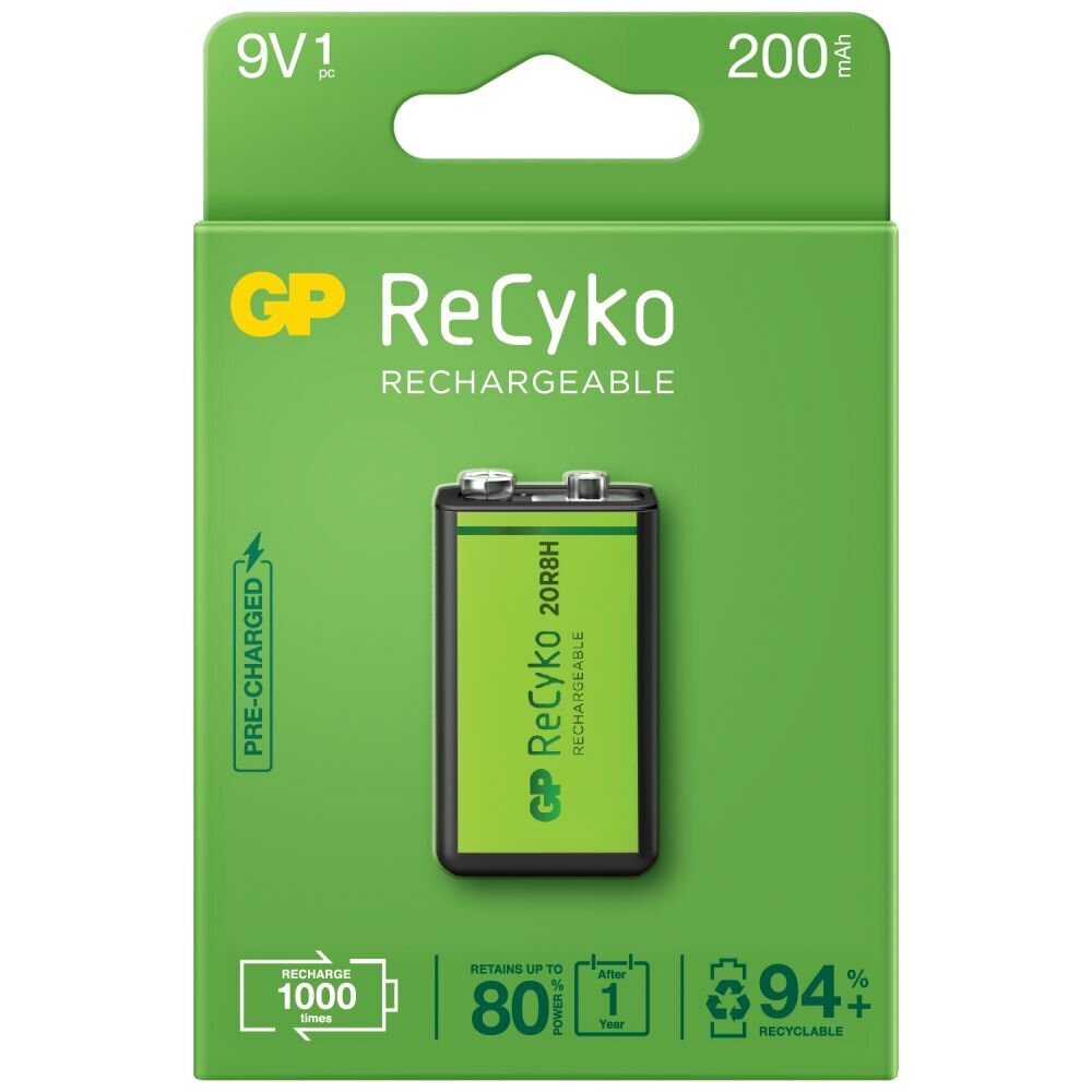 GP ReCyco GP20R8H-2EB1 / 9V 200mAh