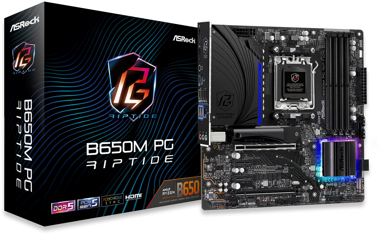 ASRock B650M PG RIPTIDE / mATX AM5 DDR5 6200