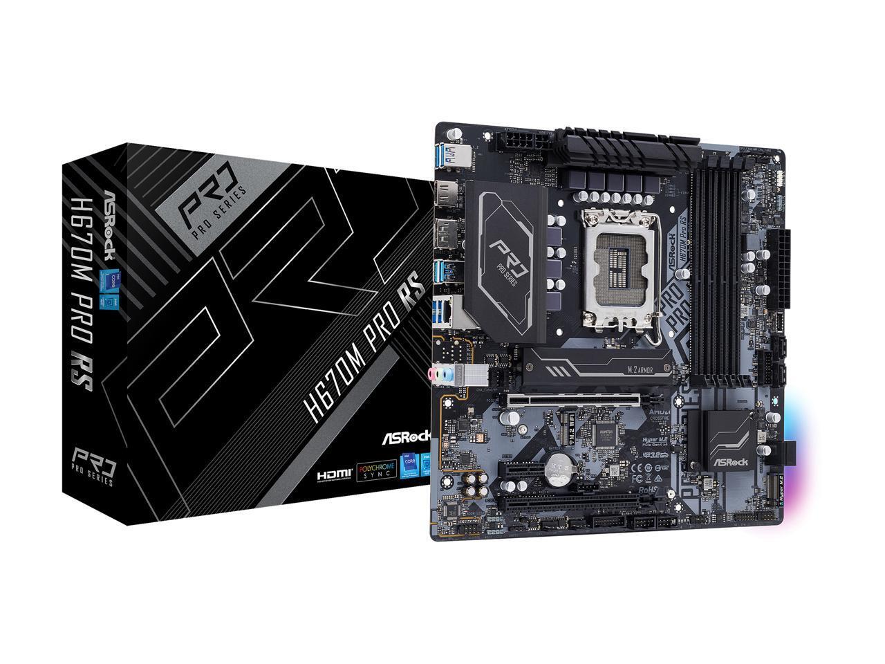 ASRock H670M PRO RS / mATX LGA1700 DDR4 4800