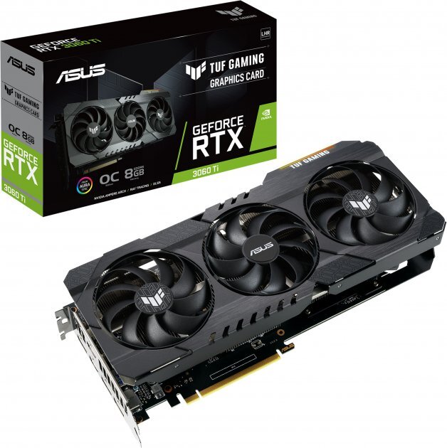 ASUS GeForce RTX 3060 Ti 8GB GDDR6X 256bit / TUF-RTX3060TI-O8GD6X-GAMING