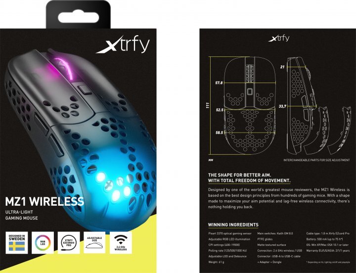 XTRFY MZ1 RGB WL Black