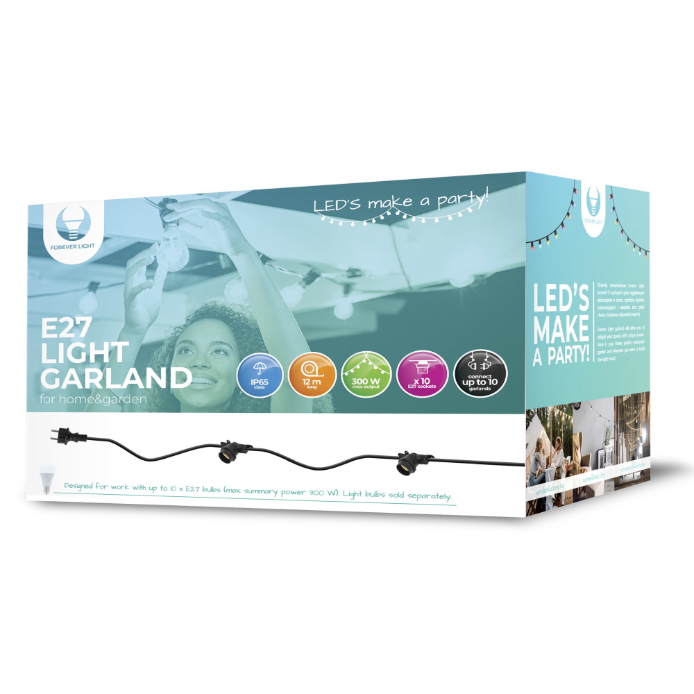 Forever Light Garland 12m 10slots E27