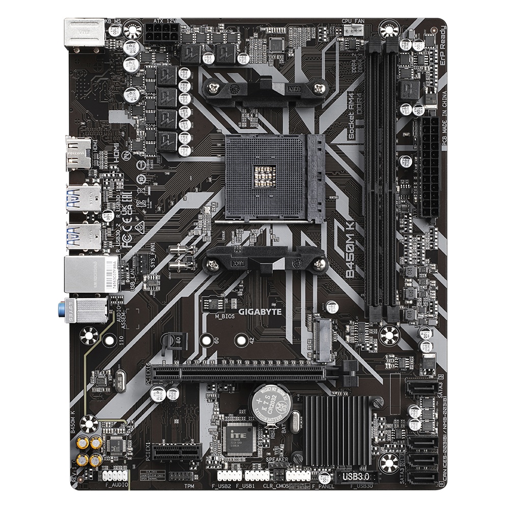 GIGABYTE B450M K / AM4 mATX DDR4 3600