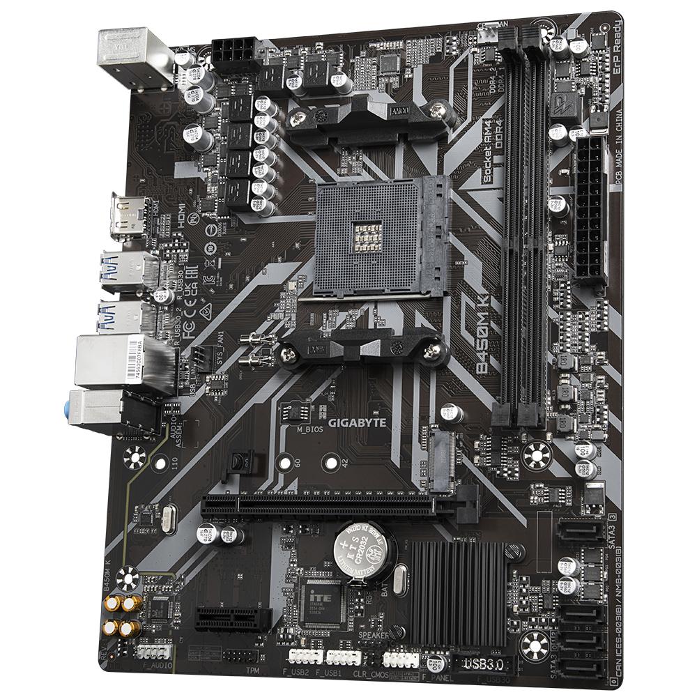 GIGABYTE B450M K / AM4 mATX DDR4 3600