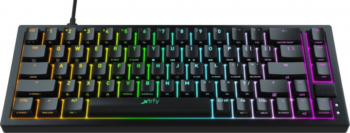XTRFY K5 68 keys Kailh Red Hot-swap RGB Black