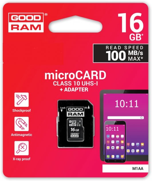 GOODRAM M1AA / 16GB / SD adapter / M1AA-0160R12