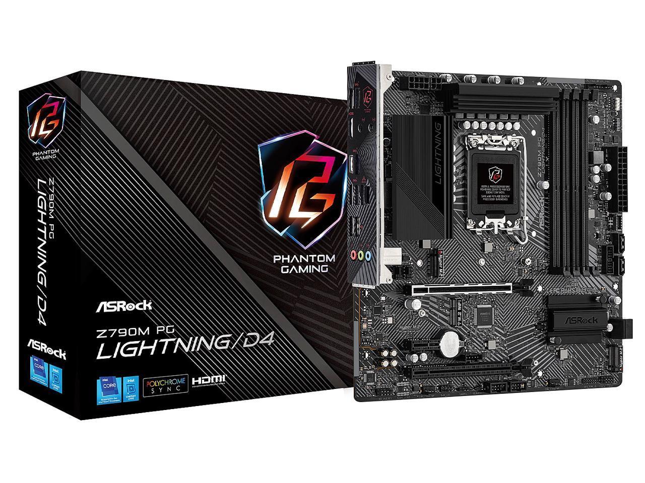 ASRock Z790M PG LIGHTNING/D4 / mATX LGA1700 DDR4 5333+