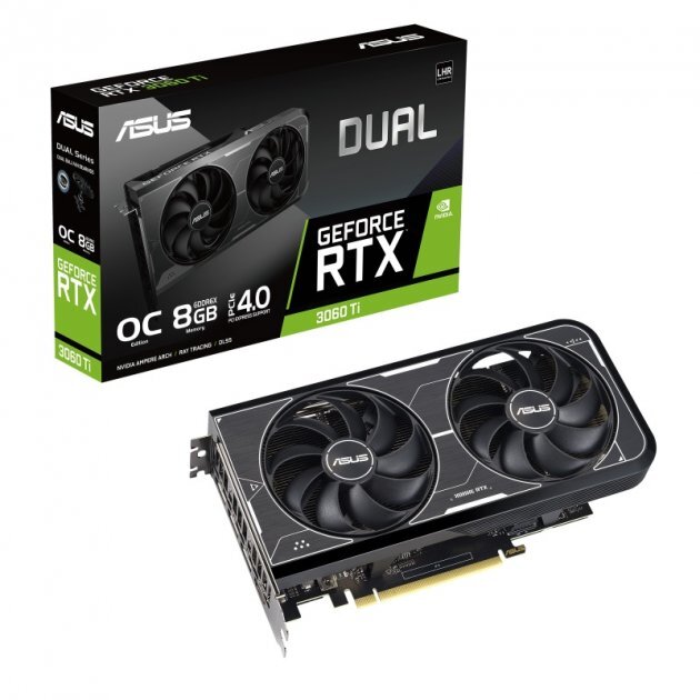 ASUS GeForce RTX 3060 Ti 8GB GDDR6 Dual 256bit / DUAL-RTX3060TI-O8GD6X