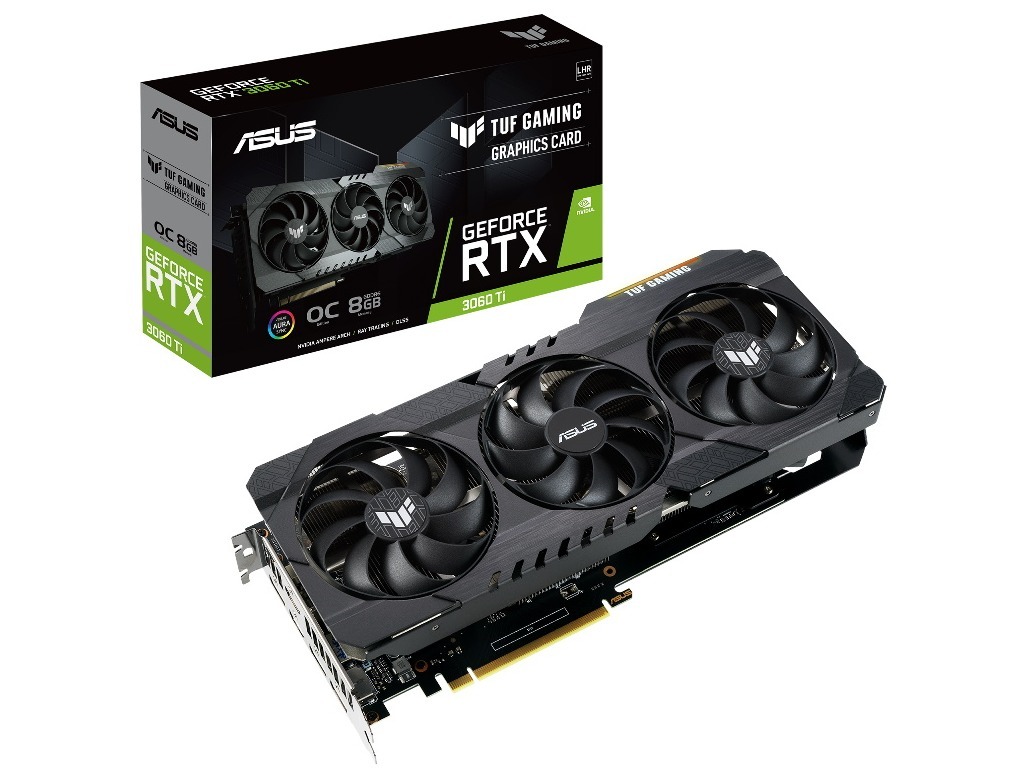 ASUS GeForce RTX 3060 Ti 8GB GDDR6 TUF Gaming 256bit / TUF-RTX3060TI-O8GD6XGAMING