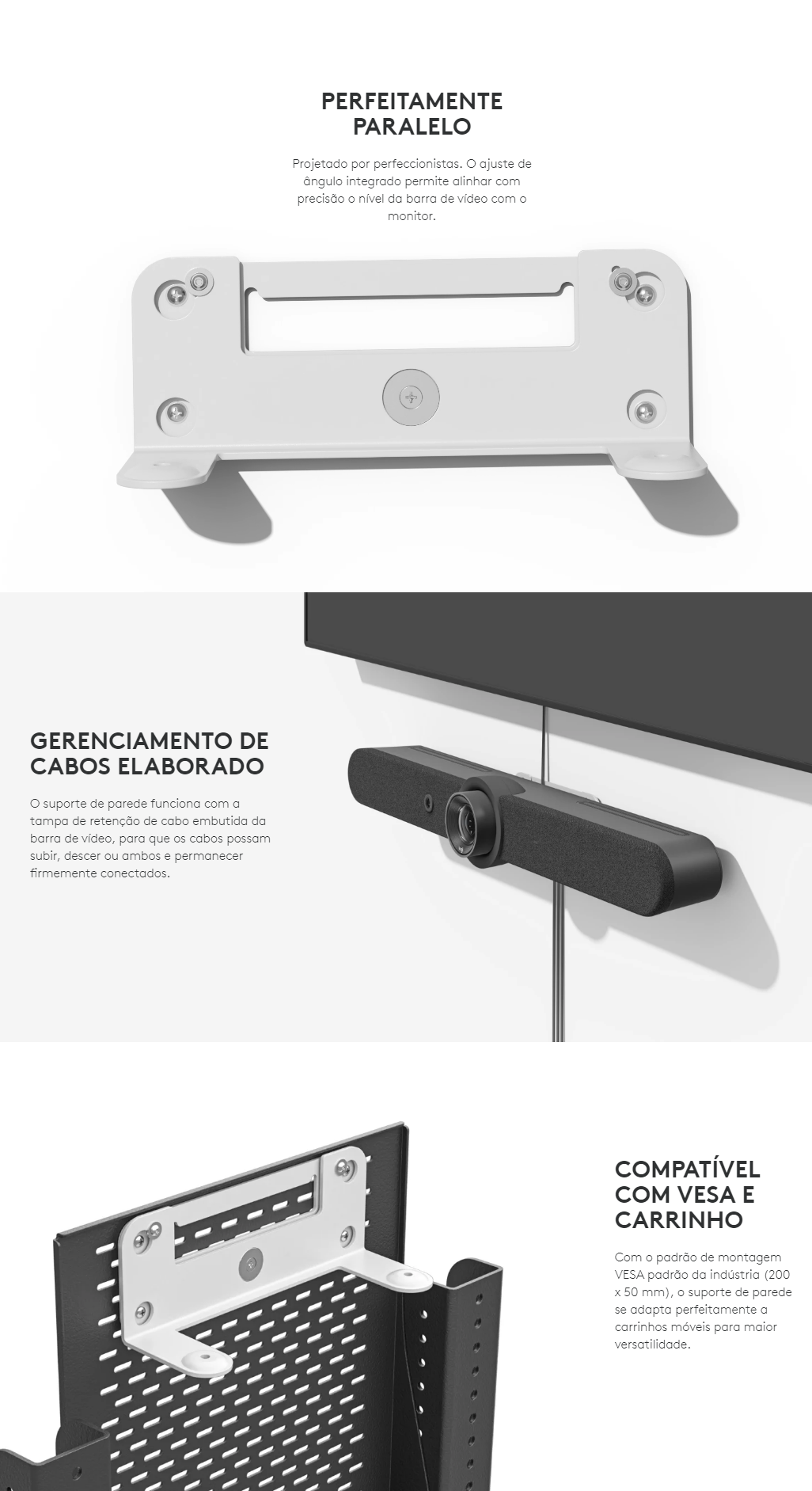 Logitech Wall Mount for Video Bars / 952-000044