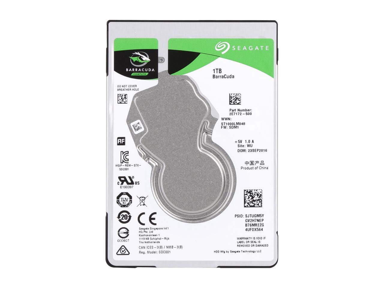 HDD Seagate ST1000LM048 / 1.0TB / 2.5" / SATA3 / 128MB / 5400rpm / 7.0mm