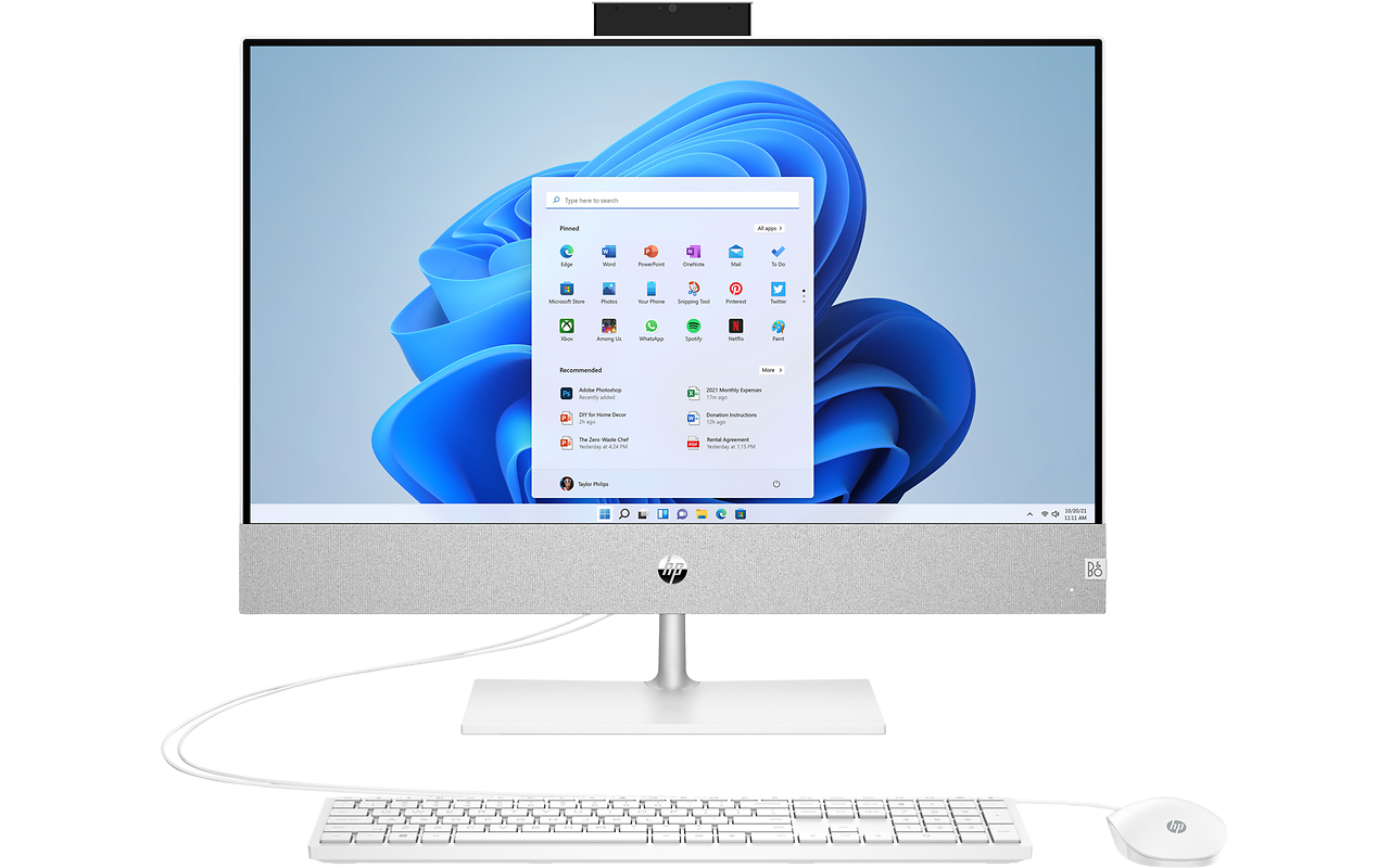 HP Pavilion 24-ca0011ur / 23.8 FullHD IPS / Ryzen 7 5700U / 16GB DDR4 / 512GB NVMe + 1.0TB HDD / Windows 11 Advanced SL / 58J75EA#ACB