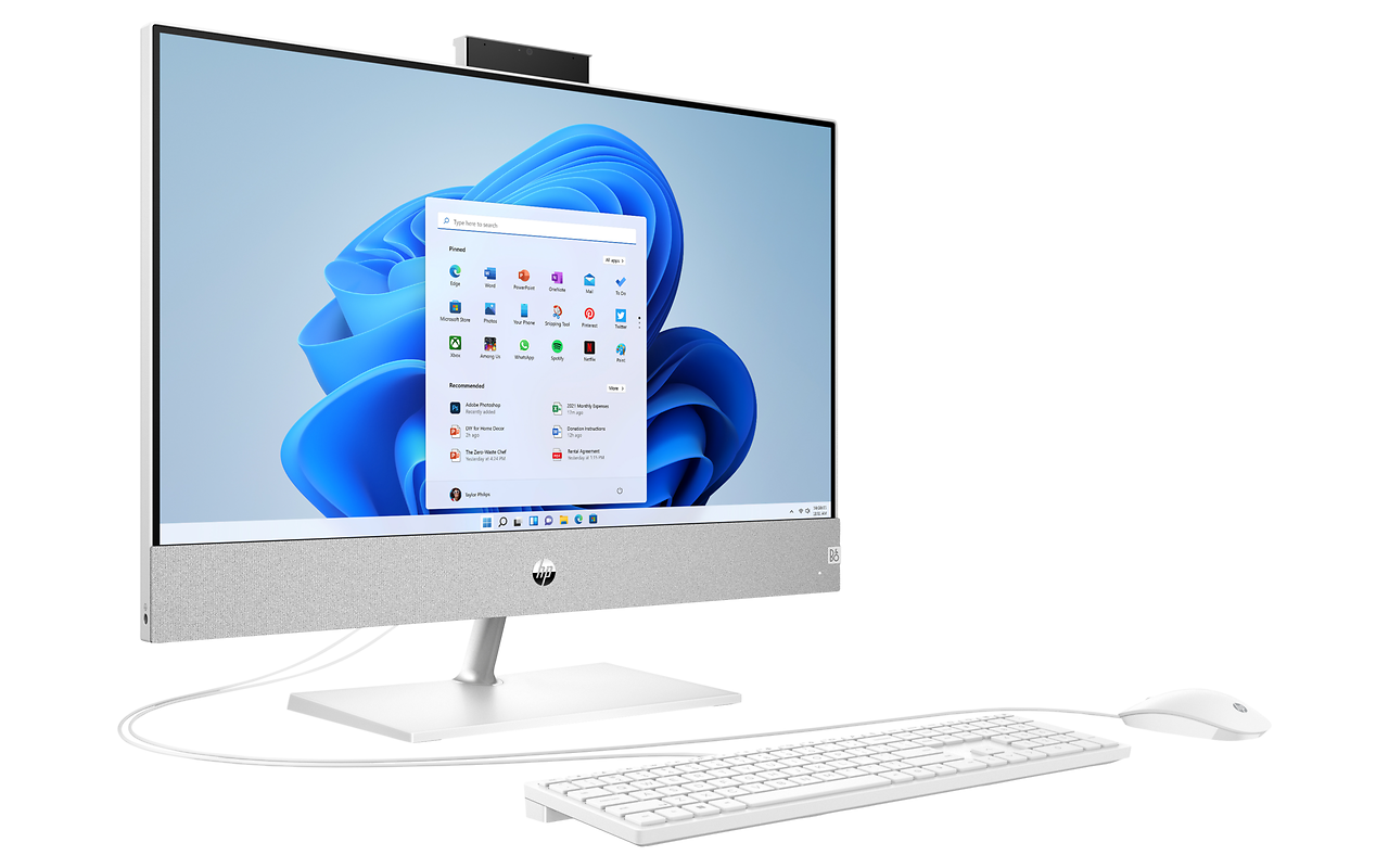 HP Pavilion 24-ca0011ur / 23.8 FullHD IPS / Ryzen 7 5700U / 16GB DDR4 / 512GB NVMe + 1.0TB HDD / Windows 11 Advanced SL / 58J75EA#ACB