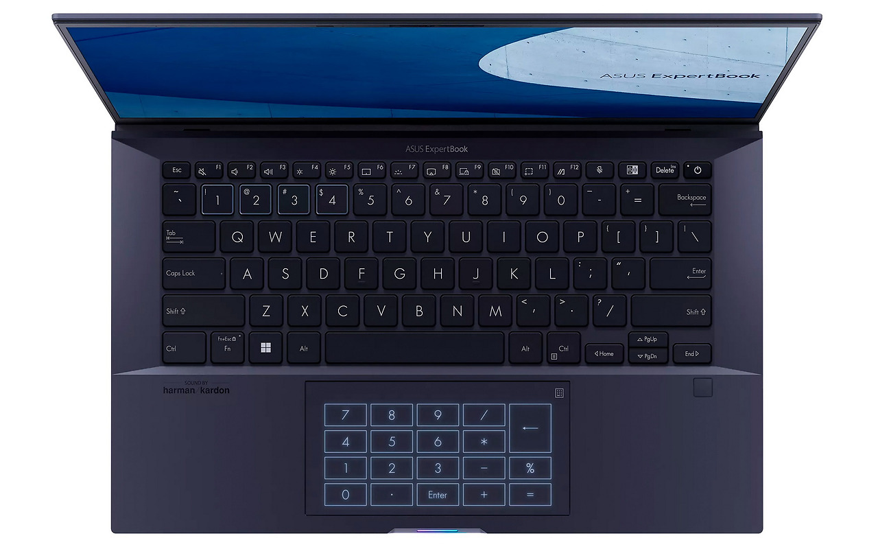 ASUS ExpertBook B9 B9400CBA / 14 FullHD / Core i7-1255U / 16Gb LPDDR5 / 1.0TB SSD / Intel Iris Xe / NumberPad / Windows 11 Pro