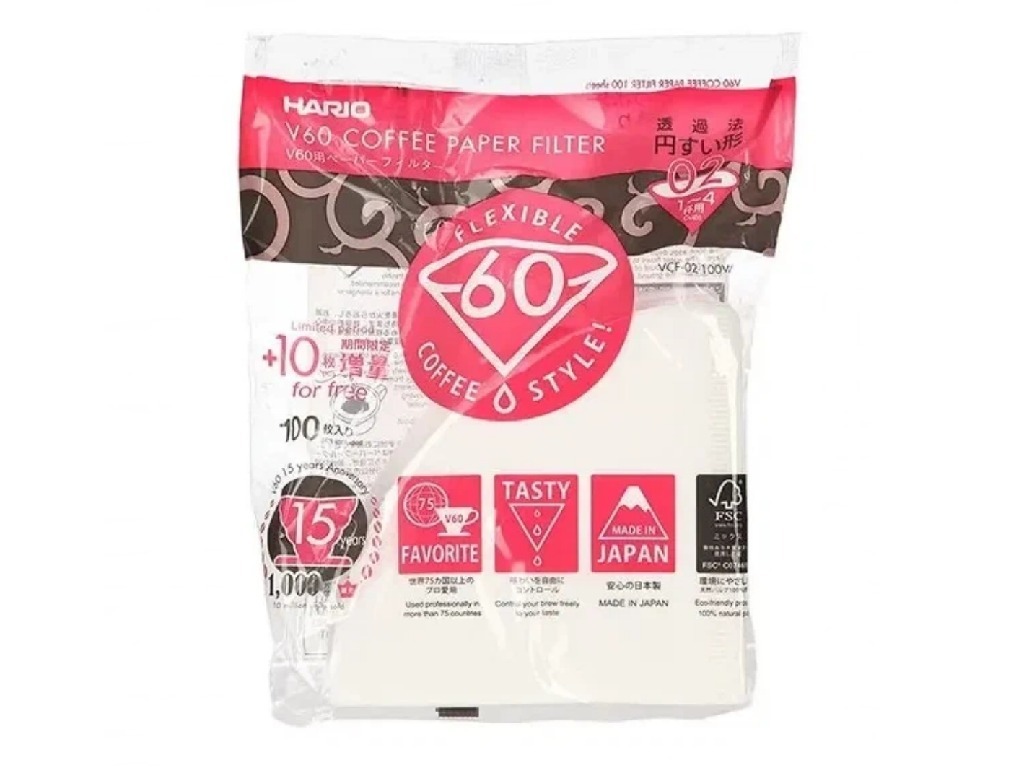 HARIO V60 Filter 01 - 100 / VCF-01-100WK