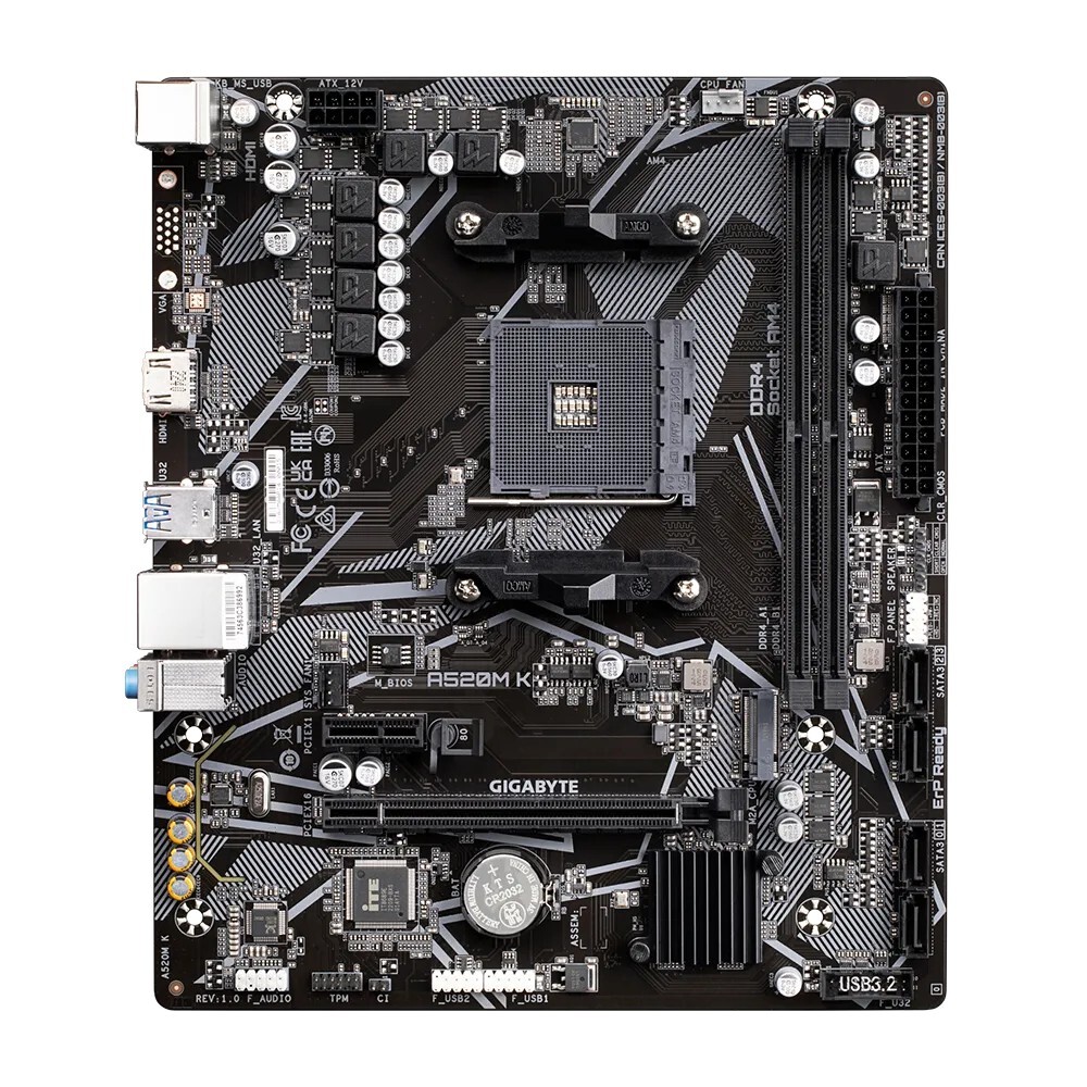 GIGABYTE GA-A520M K / mATX AM4 DDR4 5100