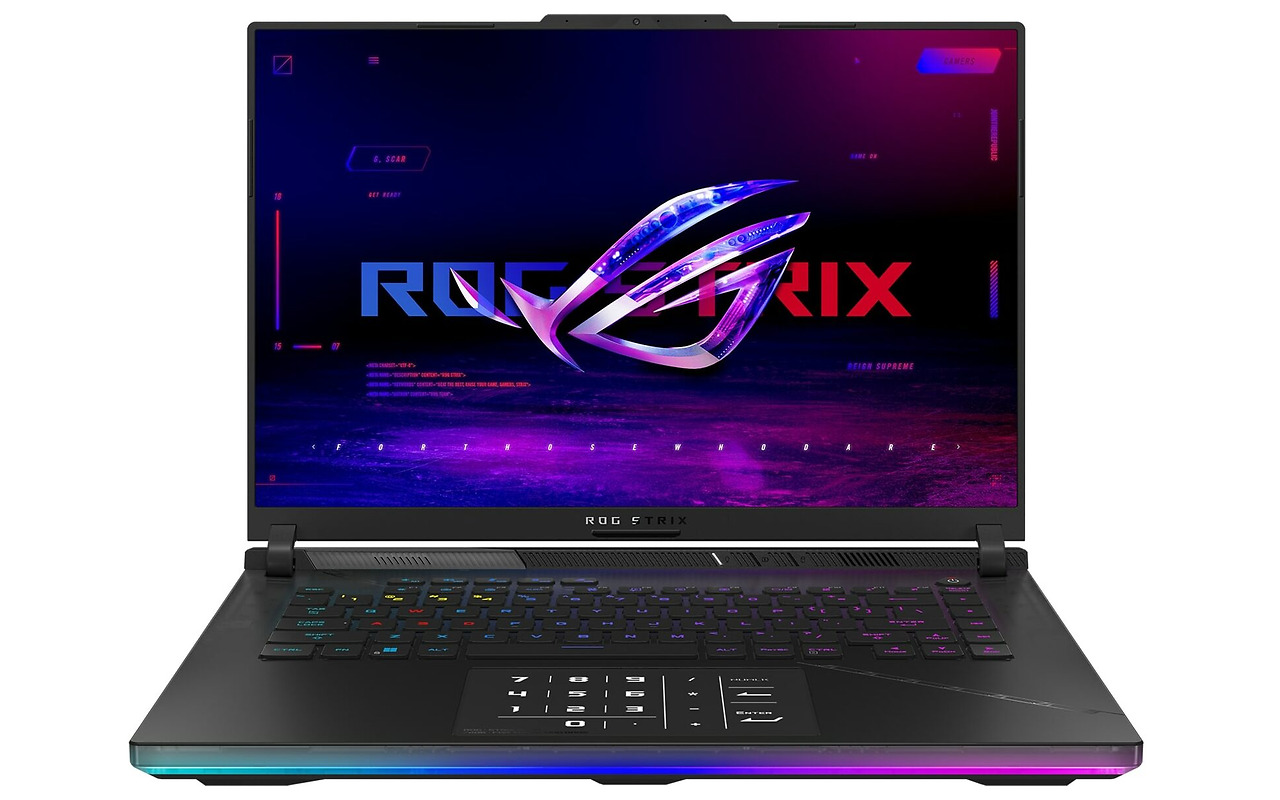 ASUS ROG Strix SCAR 16 G634 / 16 Nebula QHD+ IPS 240Hz / Core i9-13980HX / 32GB DDR5 / 1.0TB NVMe / GeForce RTX 4080 12GB GDDR6 / No OS /