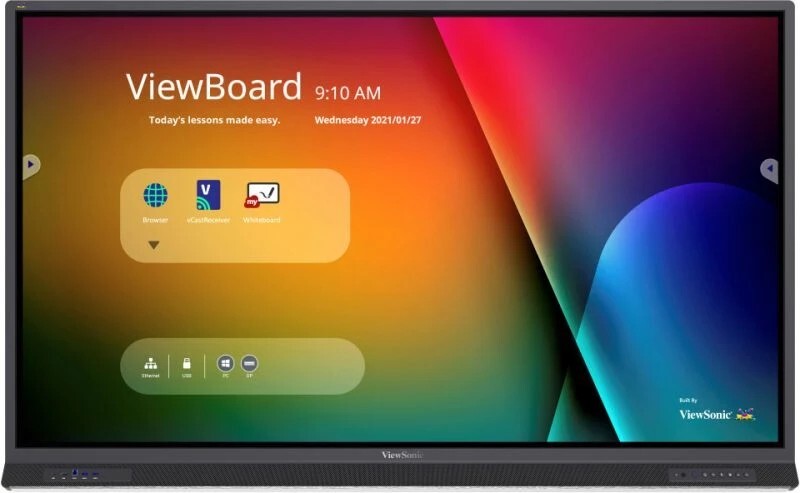 Viewsonic IFP8652-1B / 86 4K 33 MultiTouch / 8GB / 64GB / Android 9.0 / EDUCATION Powerful Multimedia Learning