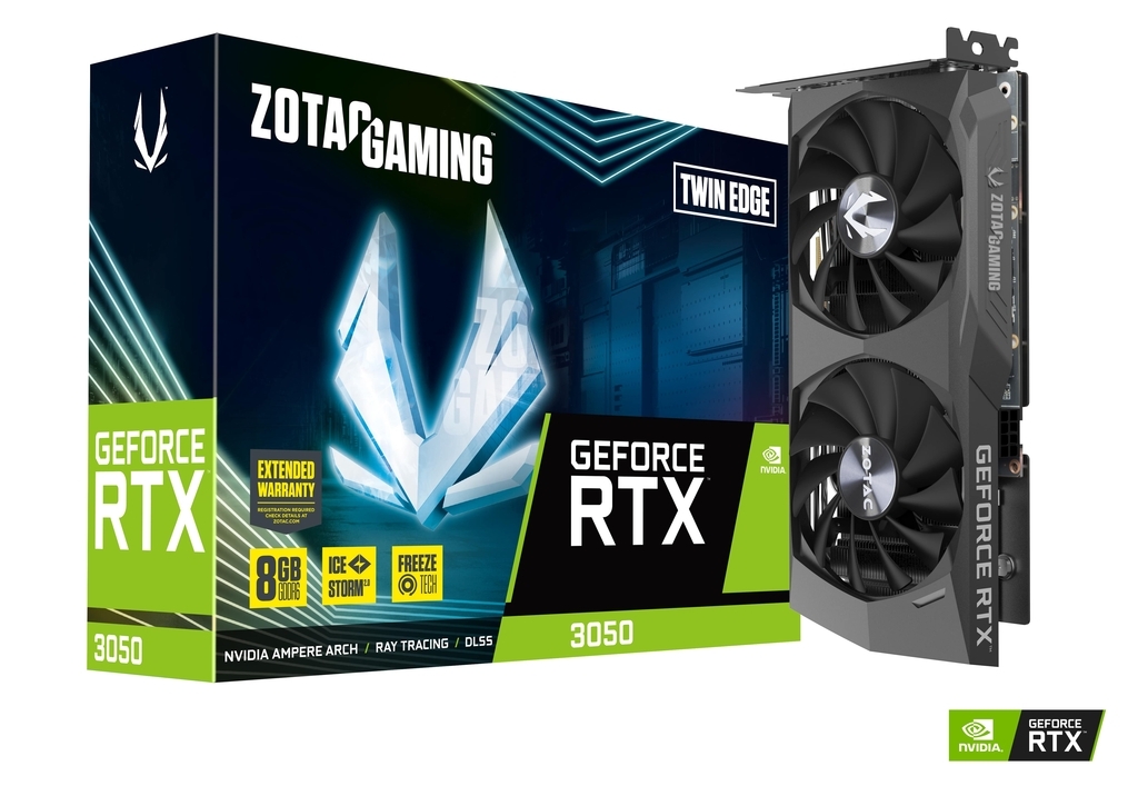 ZOTAC GeForce RTX 3050 Twin Edge 8GB GDDR6 128bit / ZT-A30500E-10M