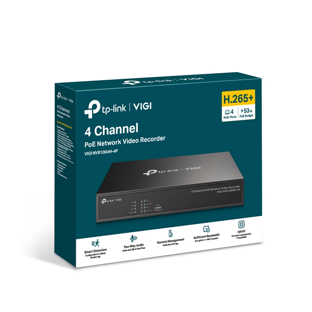 TP-LINK VIGI NVR1004H-4P / 4x PoE+