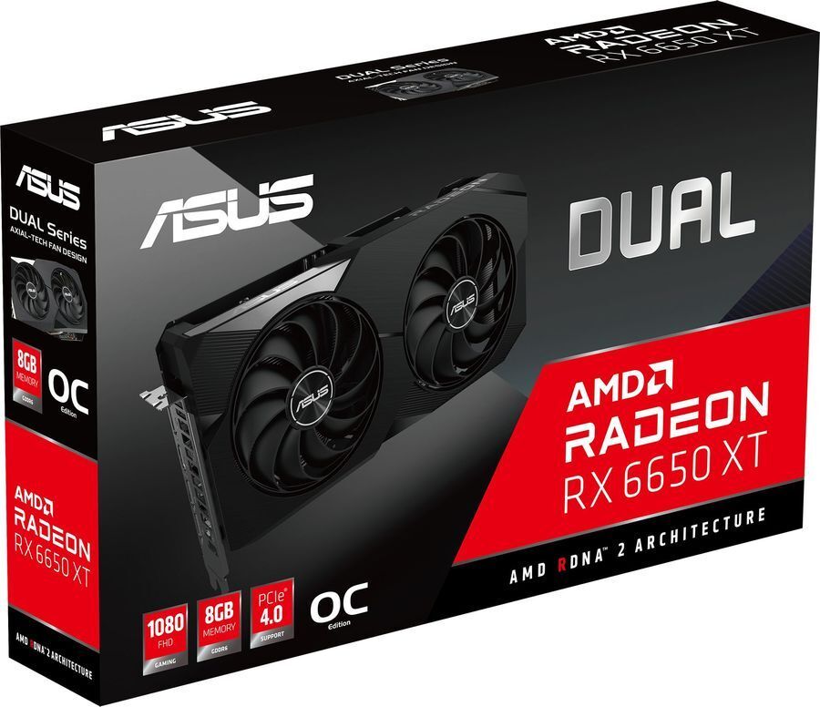 Asus Radeon RX 6650 XT 8GB GDDR6 Dual OC 128bit / DUAL-RX6650XT-O8G