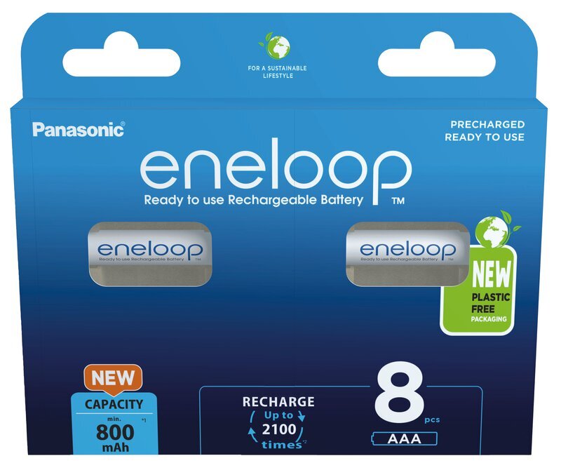 Panasonic Eneloop 8x AAA 800mAh / BK-4MCDE/8BE