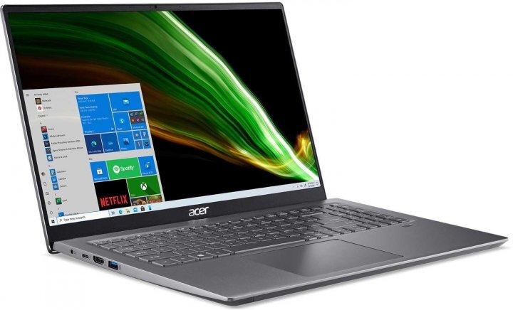 ACER Swift X Steel Gray / 16.1 IPS FullHD / Core i5-11320H / 16GB LPDDR4X / 512GB NVMe / GeForce RTX 3050 4GB GDDR6 / No OS / SFX16-51G-54S5