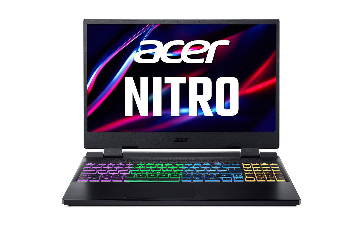 ACER Nitro AN515-58-74ML Obsidian Black / 15.6 FullHD IPS 144Hz / Core i7-12700H / 16GB DDR4 / 1.0TB NVMe / GeForce RTX 4050 6GB GDDR6 / No OS /