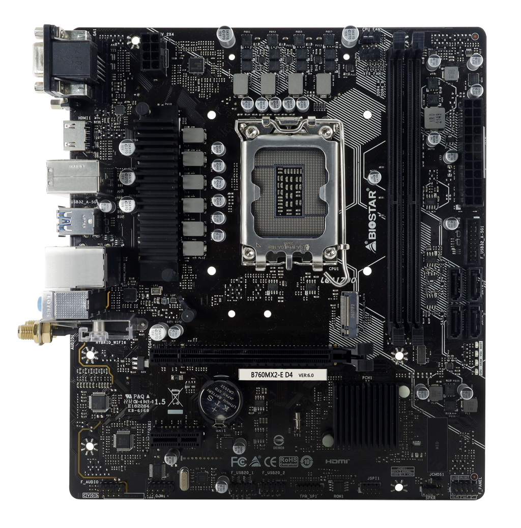 Biostar B760MX2-E D4 / mATX LGA1700 DDR4 4400