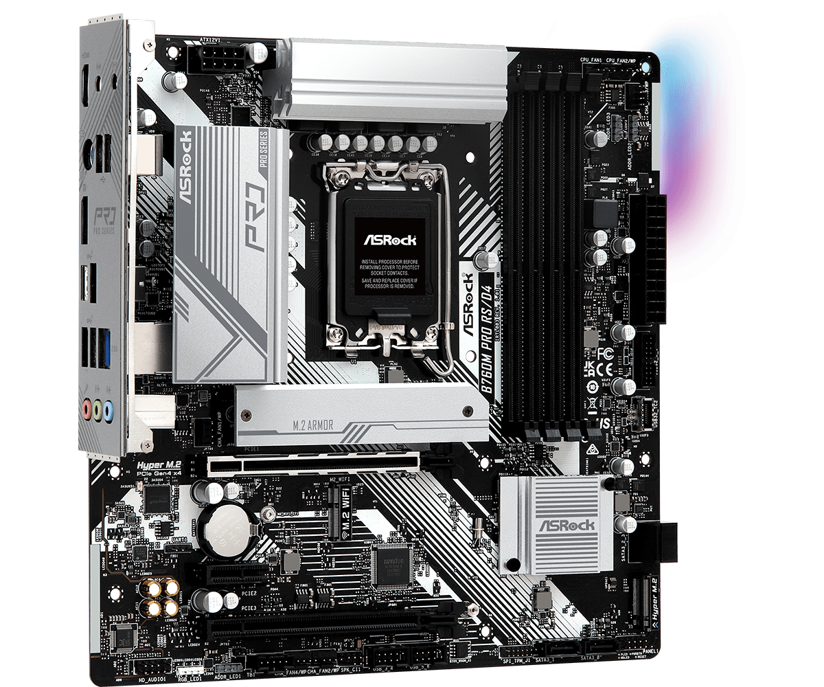 ASRock B760M PRO RS/D4 / mATX LGA1700 DDR4 5333