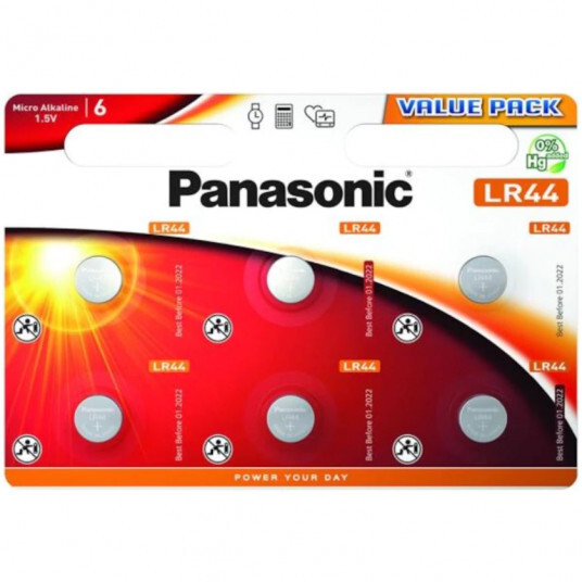 Panasonic LR-44EL/6B x6