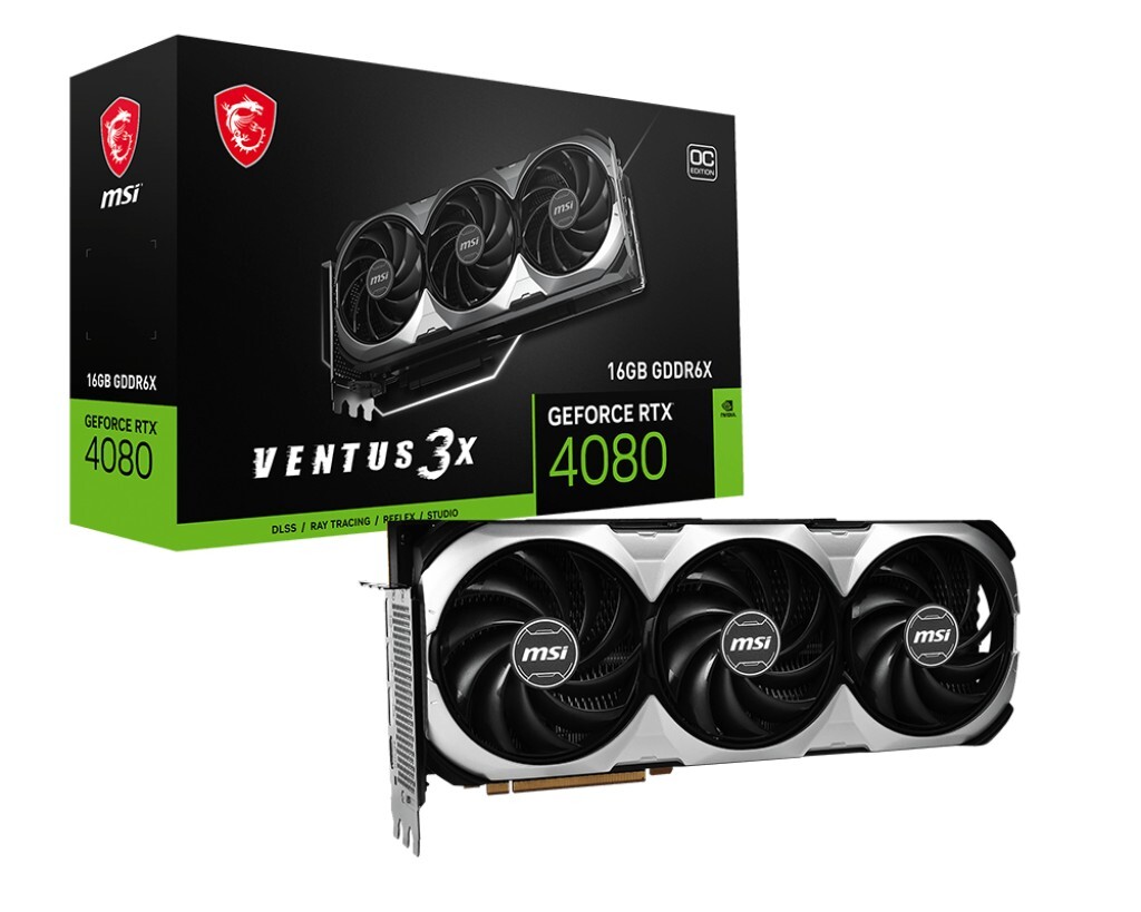 MSI GeForce RTX 4080 16GB VENTUS 3X OC / 16GB GDDR6X 256Bit