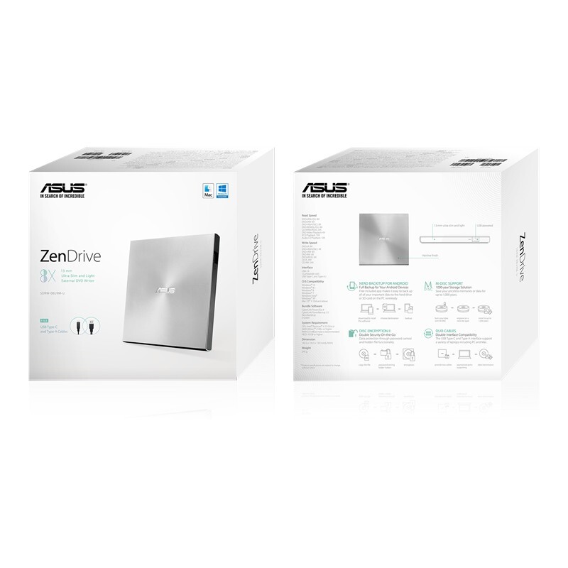 ASUS ZenDrive U9M / SDRW-08U9M-U Silver