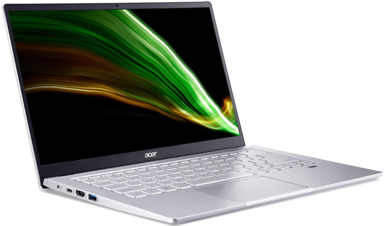 ACER Swift 3 Pure Silver / 14 IPS FullHD / Core i5-1240P / 16GB LPDDR4X / 512GB NVMe / Intel Iris Xe / No OS / SF314-512-5908
