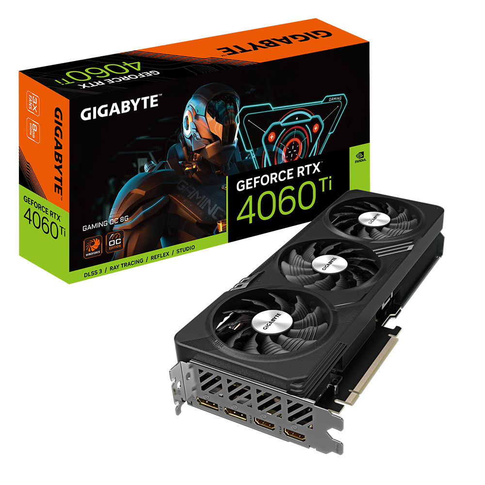 GIGABYTE GeForce RTX 4060 Ti 8GB GDDR6X Gaming OC 128bit / GV-N406TGAMING OC-8GD