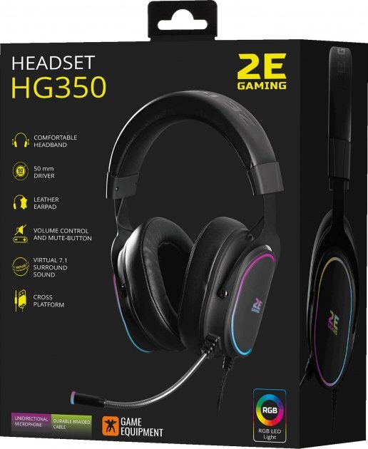 2E  HG350 RGB USB 7.1 / 2E-HG350BK-7.1