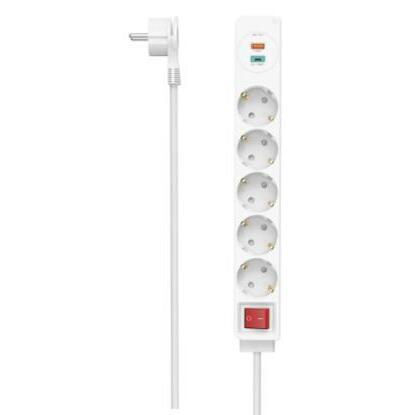 HAMA 223186 / 5-Way Switch 1.4m + USB 18W