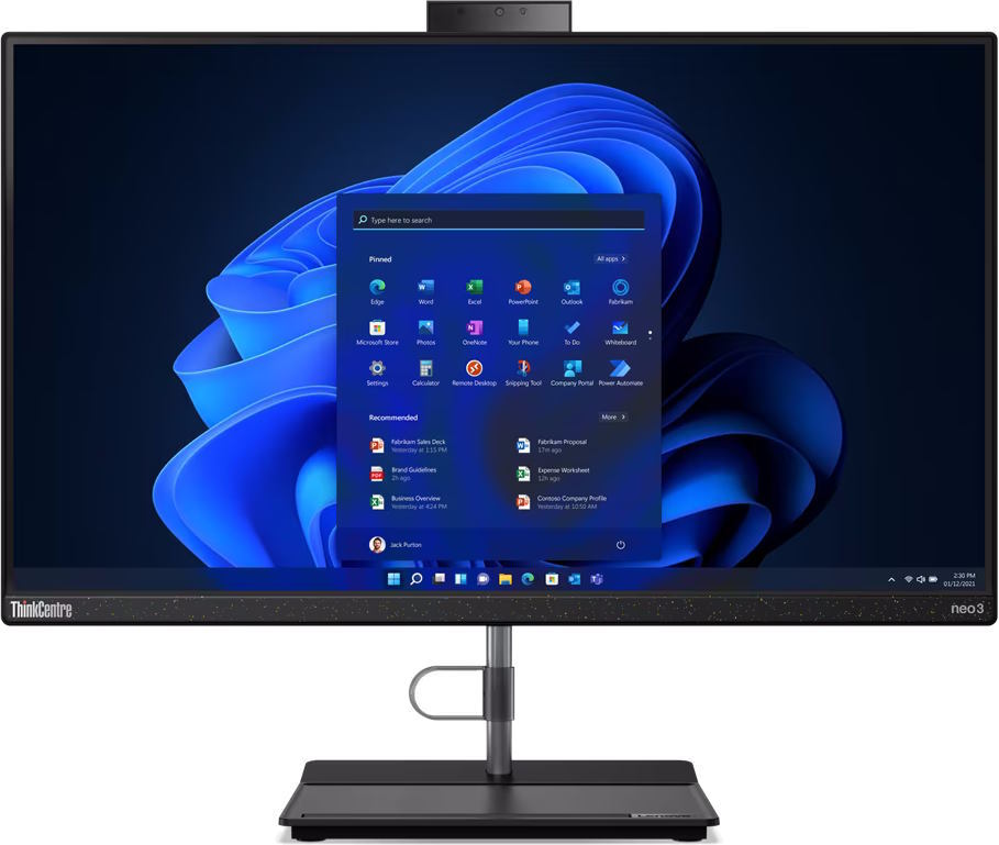 Lenovo ThinkCentre neo 30a / 27 FullHD IPS / Core i5-12450H / 16GB DDR4 / 256GB NVMe + 1.0TB HDD / No OS